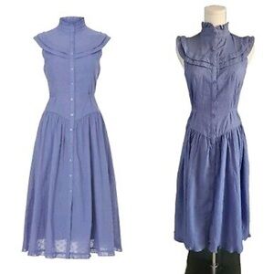 Pamela Love Rent the Runway Blue  Midi Dress medium